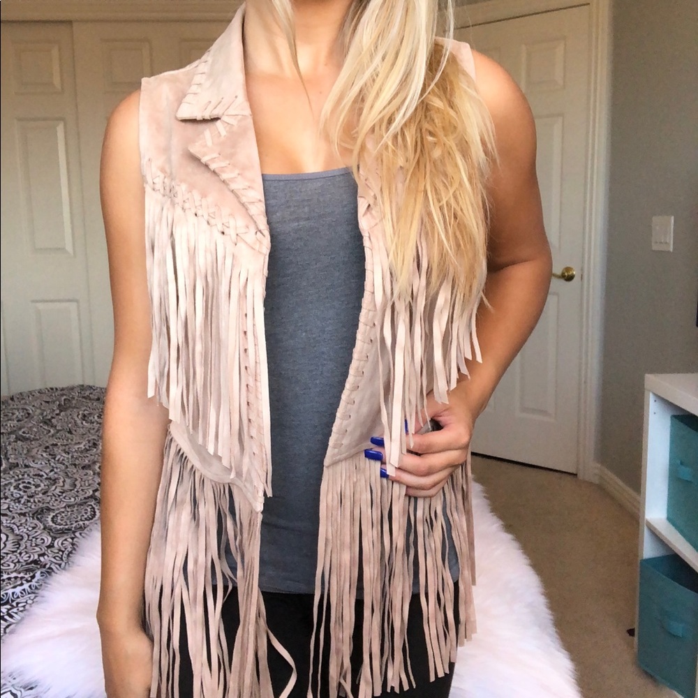 🍂Big Sale🍂 Suede Fringe Vest